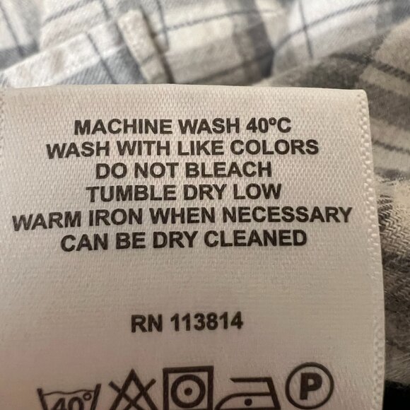 Billy Reid Gray Plaid Casual Button Down Shirt - Picture 6 of 10